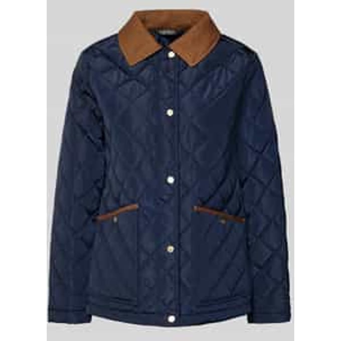 Regular fit gewatteerd jack met platte kraag
