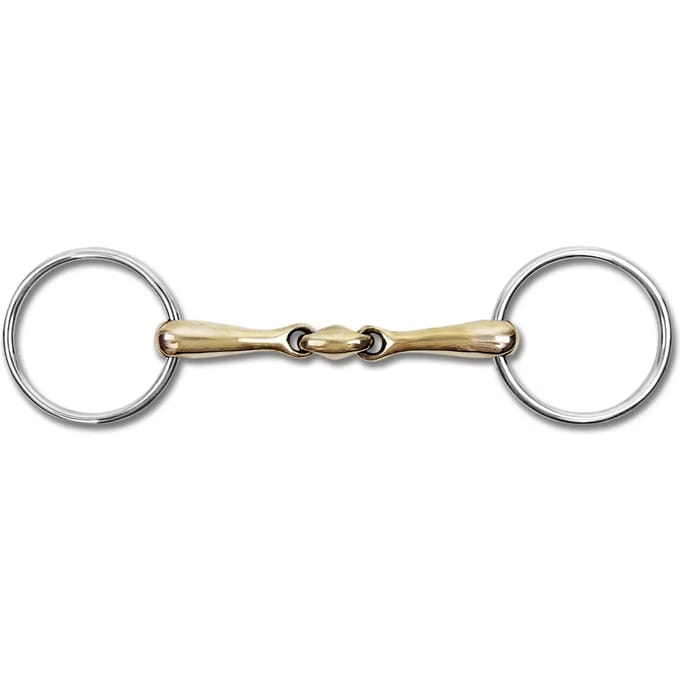 Mors 2 ringen voor paard dubbele breuk massief Waldhausen Cupris