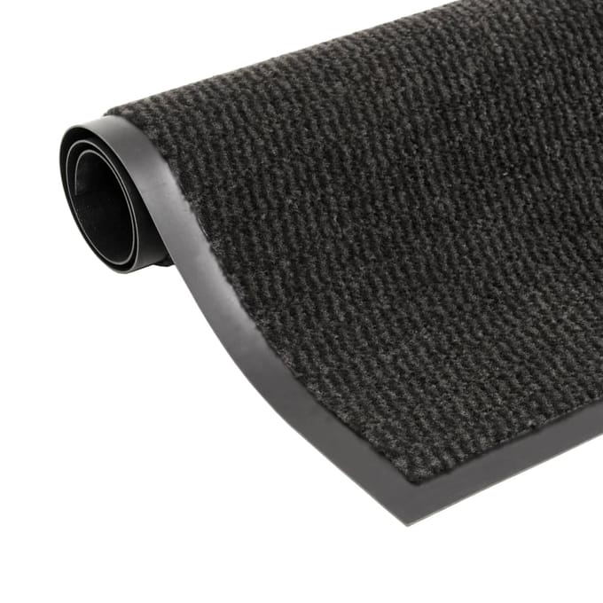 vidaXL - Droogloopmat - rechthoekig - getuft - 80x120 - cm - zwart