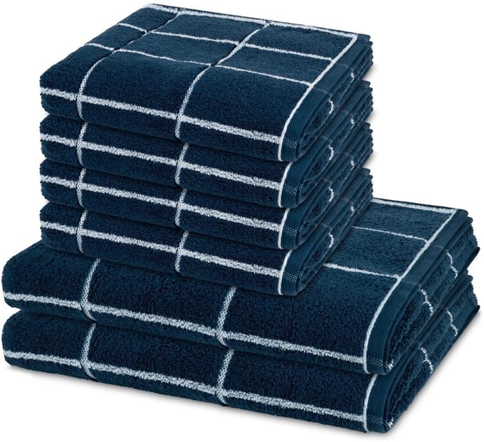 Ross Sonstiges 4 X handdoek 2 X douchehanddoek - in set 6 pack Sensual Skin Karo