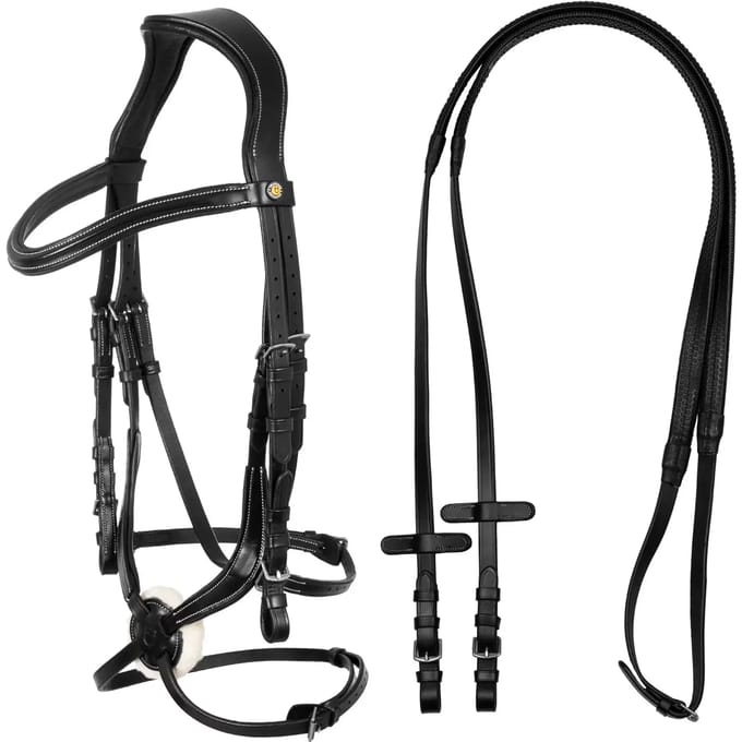 Halsband van leer Equestro