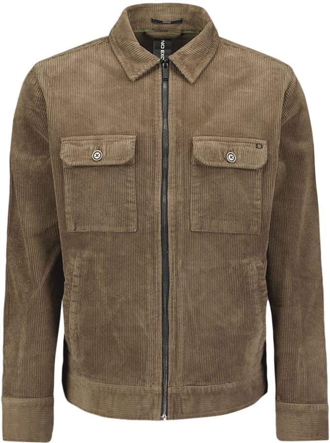 Ritsovershirt in gewassen corduroy