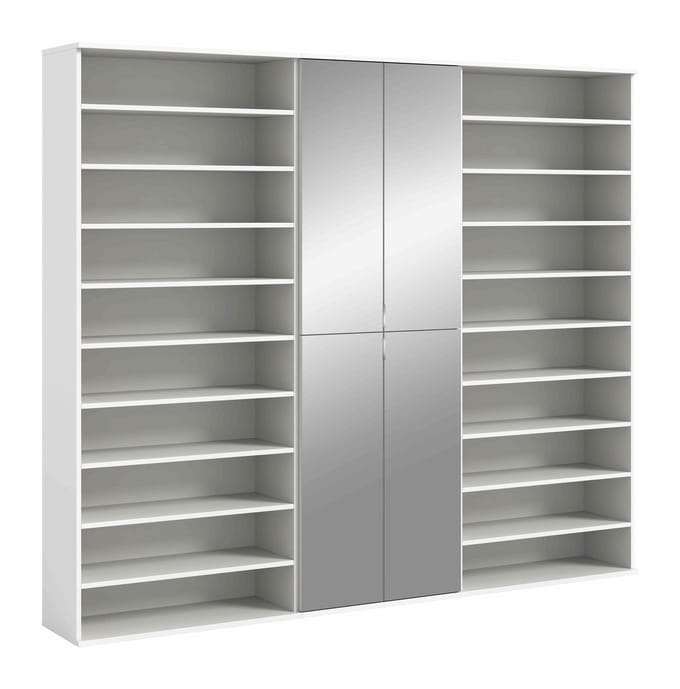 Projectxcombinatie wit hoogglans wit NB - 37x222x191cm