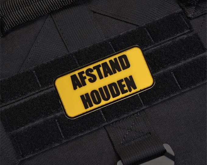 Always Prepared® Afstand houden patch klittenband - 2 stuks - Geschikt voor hondentuigen