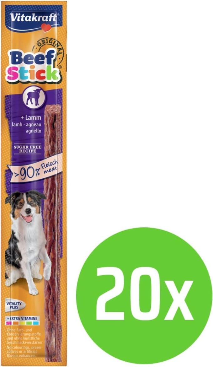 Vitakraft Beefstick - Lam - hondensnack - 20 verpakkingen