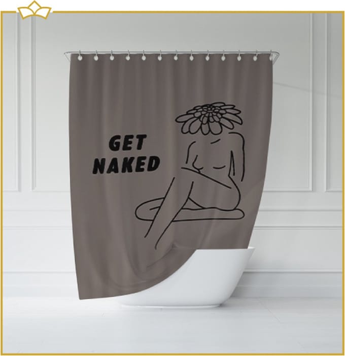 ATTREZZO® Douchegordijn Linda - 150x180 cm