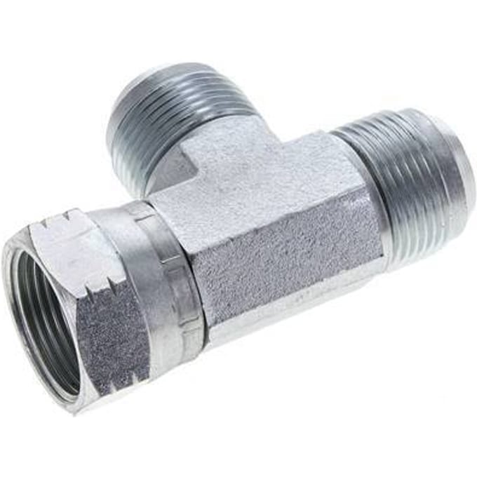 JIC T-koppeling UN 1-5/16''-12 Binnendraad x Buitendraad Staal 250 bar (3512.5psi)