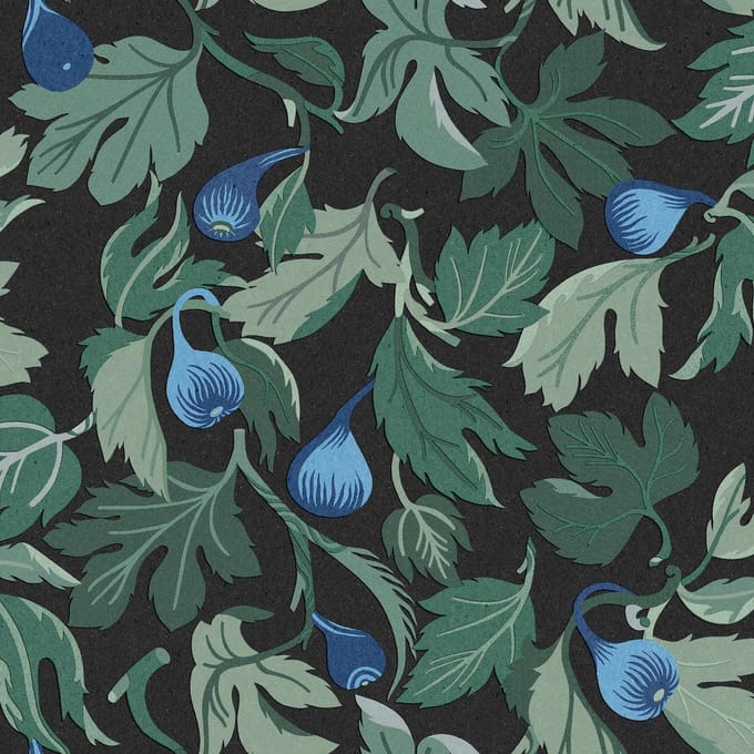 Boråstapeter Vliesbehang 2060 - Swedish Designers - Botanisch Zwart - 49cm x 10.05m