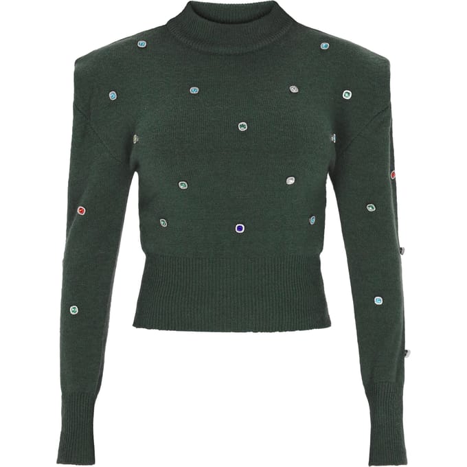 Faina Jumper Dames donkergroen