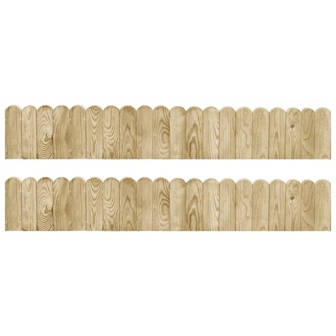 vidaXL - Gazonranden - 2 - st - 120 - cm - geïmpregneerd - grenenhout