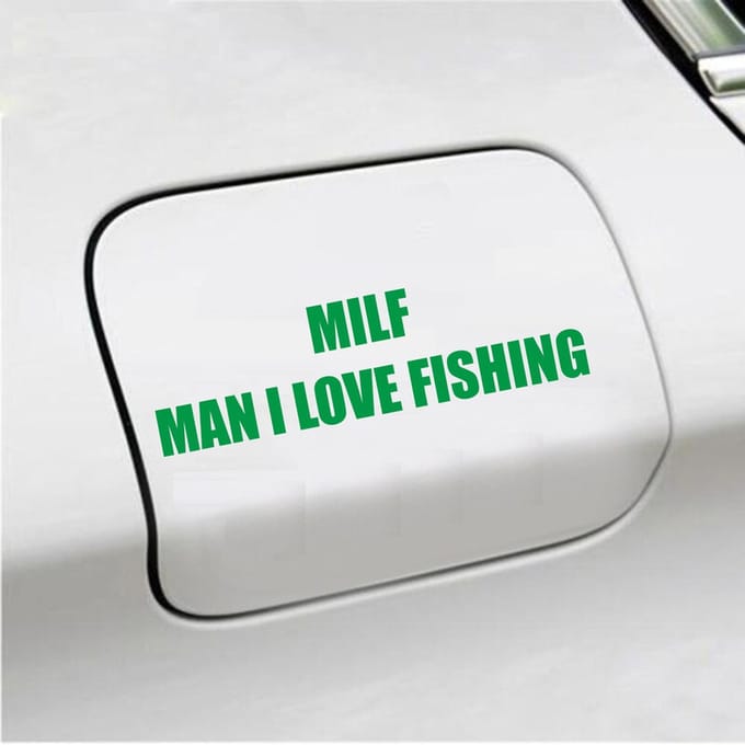 Bumpersticker - Milf - 4,1 X 14,8 - Groen