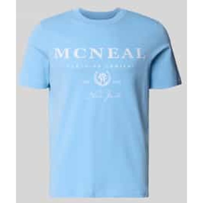 T-shirt met labelprint en ronde hals