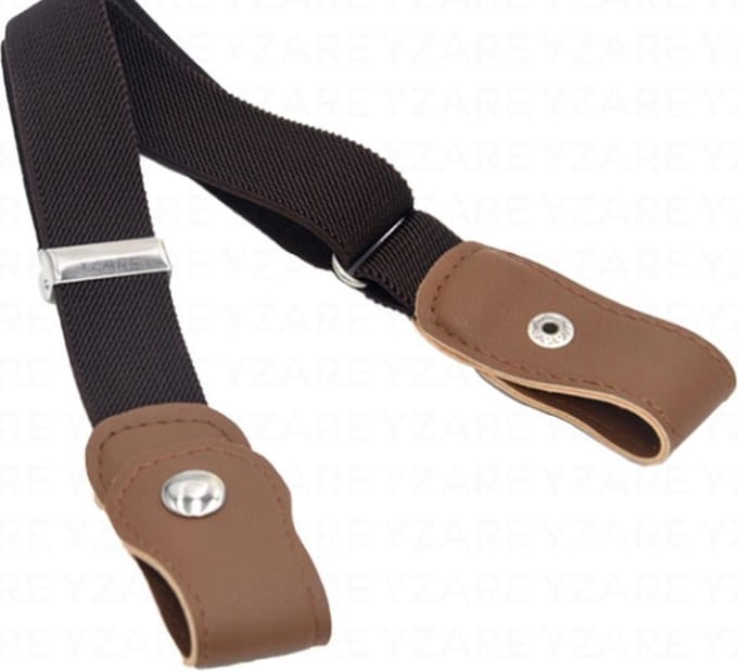 Finnacle - Riem - Kinderriem - Voor Kinderen - Bruin/Zwart - Gespvrij - Elastisch - Broekriem