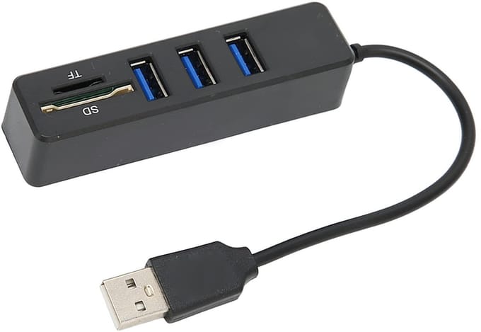 3-poorts draagbare USB-splitter USB 2.0 Hub 480 Mbps