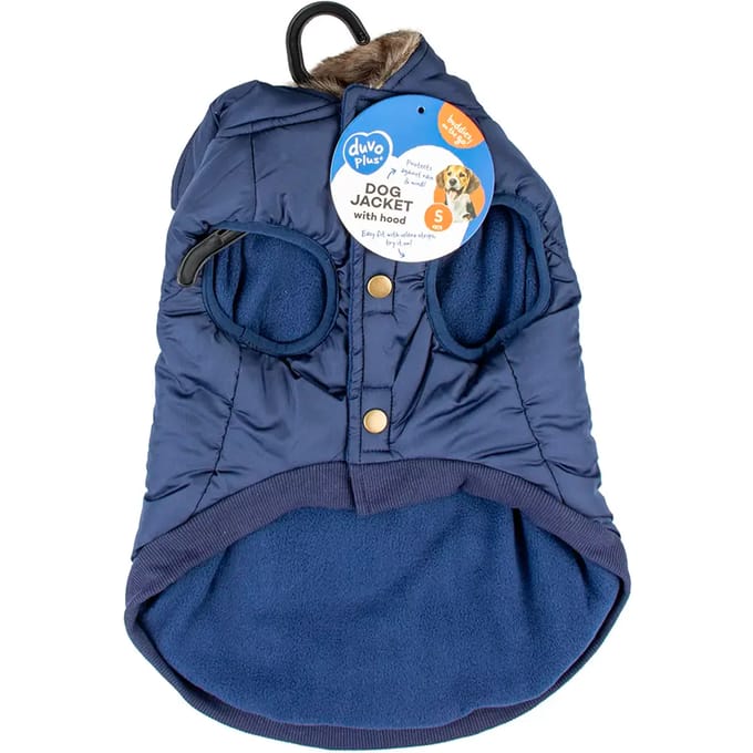 Duvo+ Hondenjas Puffer Blauw L - 60CM