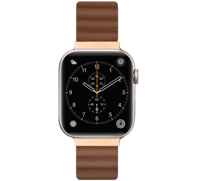 LAUT Novi Leather Loop Apple Watch 38mm / 40mm / 41mm / 42mm sepia brown