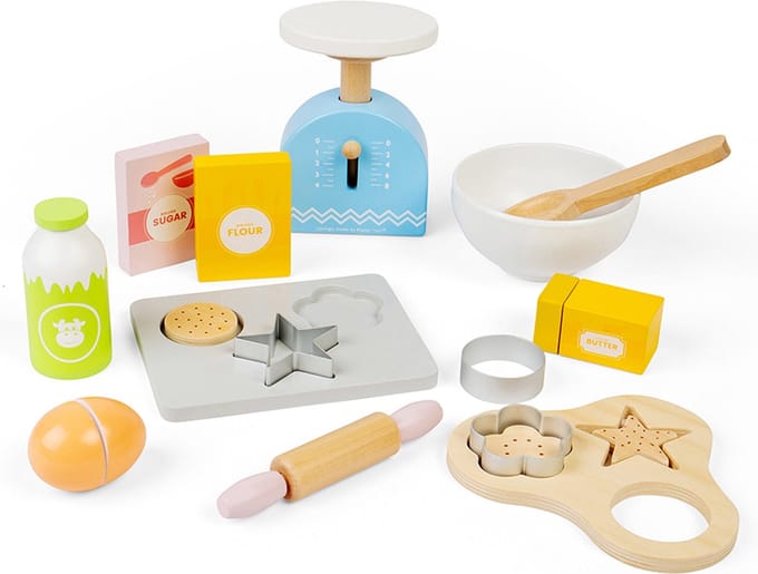 BigJigs houten speelgoed bakset koekjes - educatief keukenspeelgoed.