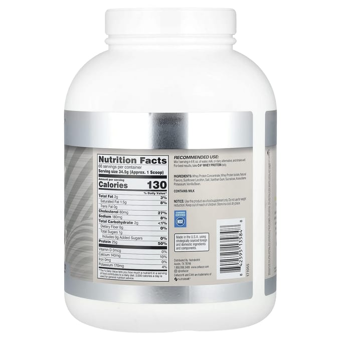 C4 / Cellucor, C4® Wei Eiwit, Vanilleboon, 2,28 kg(5,02 pond)