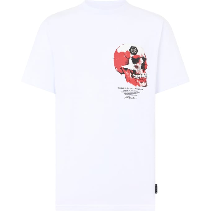 Roundneck T-Shirt Puffy Red Skull Skull