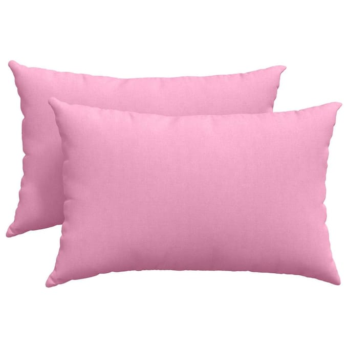 vidaXL - Zitkussens - 2 - st - Stof - Roze - 60 - x - 40 - cm