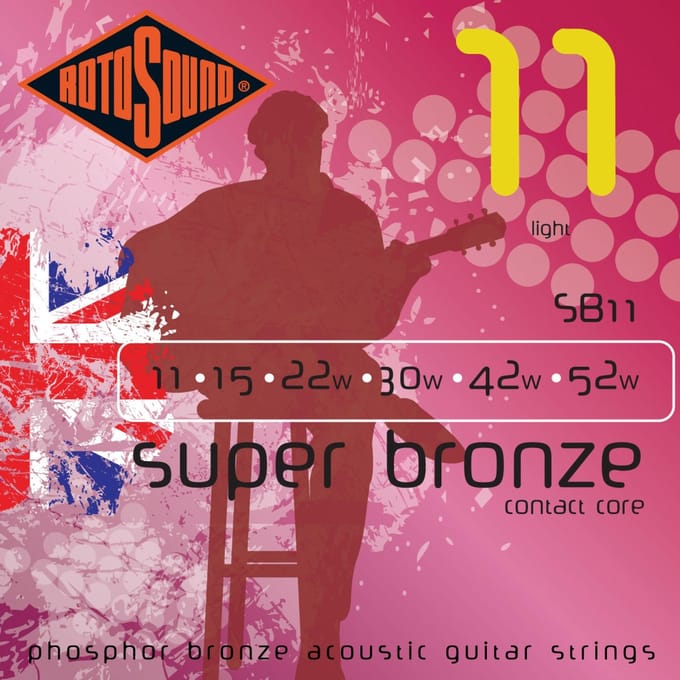 Rotosound SB11 Super Bronze 011 snaren set akoestisch