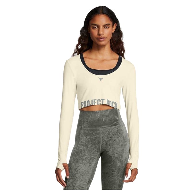Under Armour Dames/Dames Project Rock T-shirt met lange mouwen (Bruin)