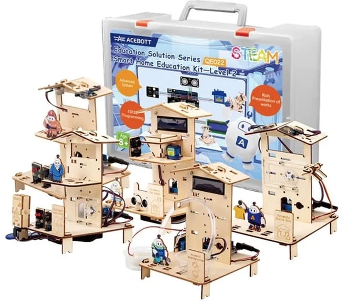 ACEBOTT QE022 – ESP32 5‑in‑1 Smart‑Home Educatie Kit, Niveau 2
