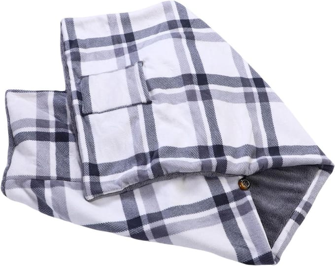 Verwarmde Sjaal - Draagbare deken - Warm Blijven - Dubbellaags Plaid - 160x60 cm - Plaid