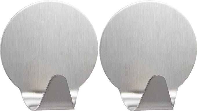 Wenko Wandhaak Strip-it 3,7 Cm Rvs Matzilver 2 Stuks