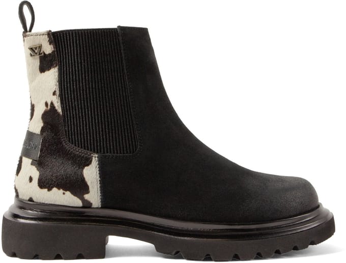 Lazamani - Haidy Dames Boots Suede Black/White - Maat 38