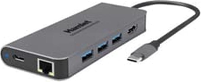 Hamlet HDKC-PD200 laptop dock & poortreplicator Bedraad USB 3.2 Gen 1 (3.1 Gen 1) Type-C Grijs