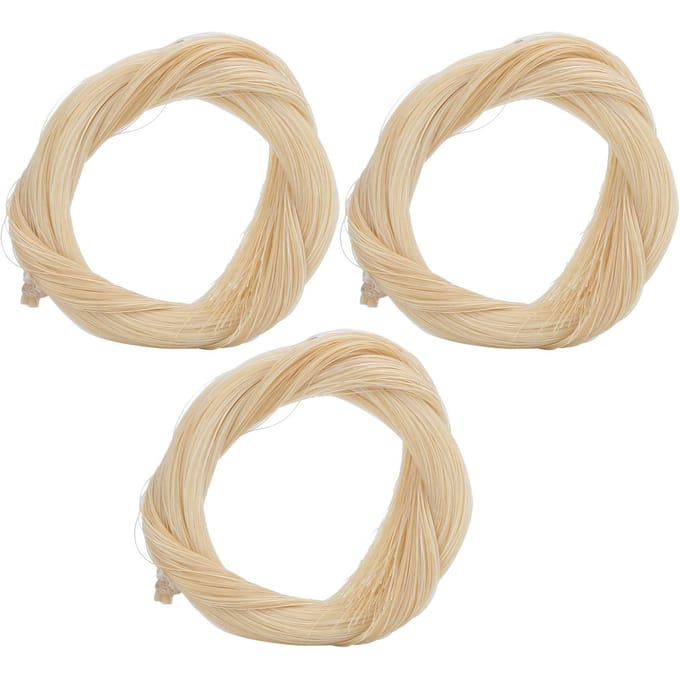 3 stuks Paardenhaar voor Viool Natuurlijk Wit Vervanging Muziekaccessoires voor Altviool/Cello beige
