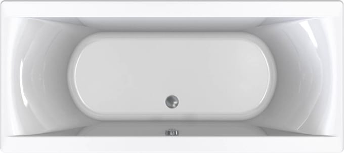 Saqu Bindo inbouwbad 2-persoons 180x80cm glans wit acryl