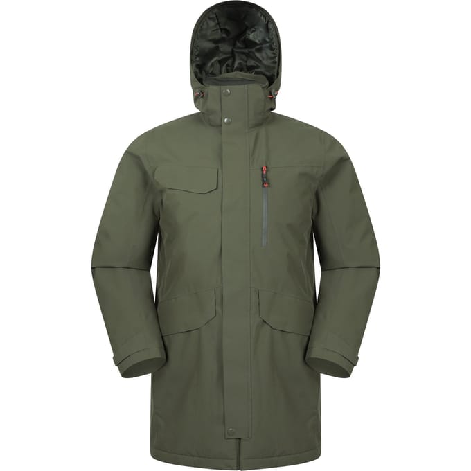 Mountain Warehouse Waterdicht gewatteerd herenjack (Groen)