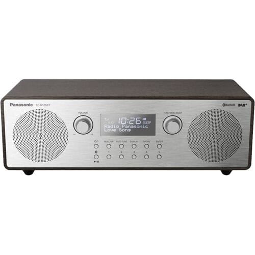 Panasonic RF-D100BTEGT Radio VHF (FM), DAB+ AUX, Bluetooth, DAB+, FM Wekfunctie Zilver, Bruin