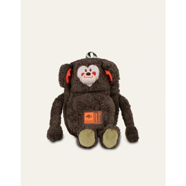 Oilily Monkey - Rugzak - Meisjes / Jongens - Ritssluiting - Verstelbare Schouderbanden - Bruin - One size