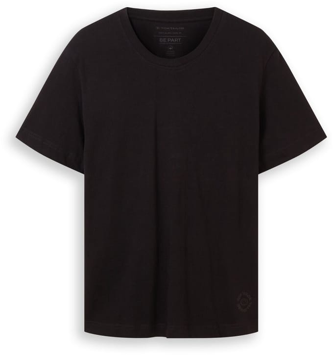 Tom Tailor - Basic T-shirt in een 2-pack met V-hals - Maat L - Black