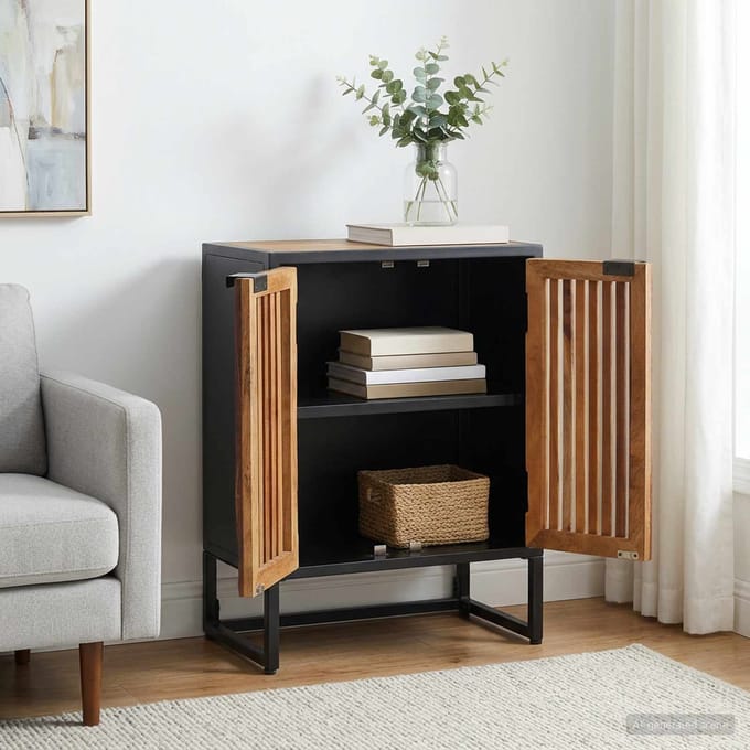 vidaXL - Dressoir - 53 - x - 30 - x - 70 - cm - Massief - Mangohout - en - Geëngineerd - Hout