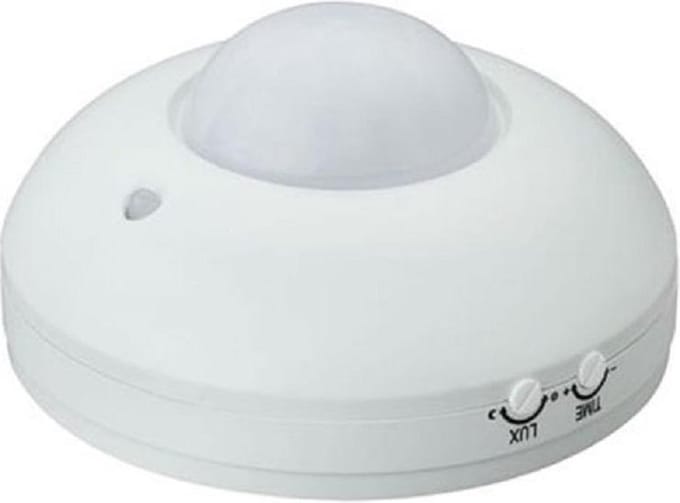 Bewegingssensor - Opbouw Rond - Mat Wit Kunststof - 360° 6m