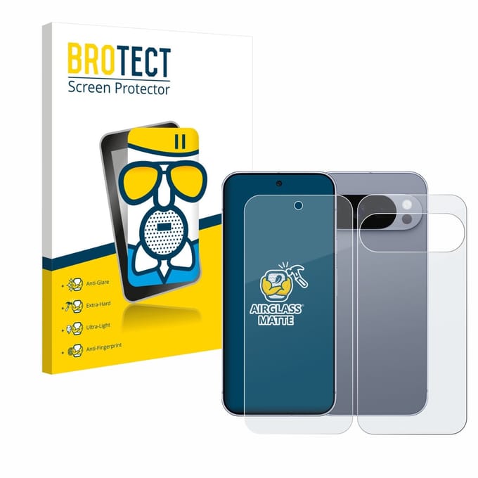 BROTECT - Screenprotector voor Google Pixel 10 Pro (Voor+Achter) - Folie Beschermfolie Beschermglas matte