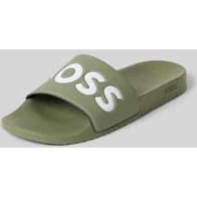 Badslippers met logoprint