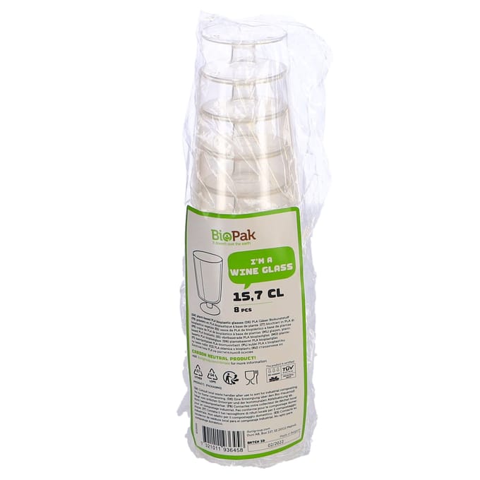 Duni Plastic Wijnglazen 15.7 cl 8 Stuks Transparant