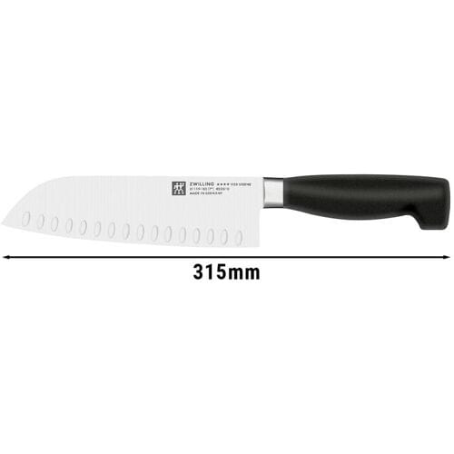 ZWILLING VIER STERNE - Santoku - met kuiltjes - 180mm