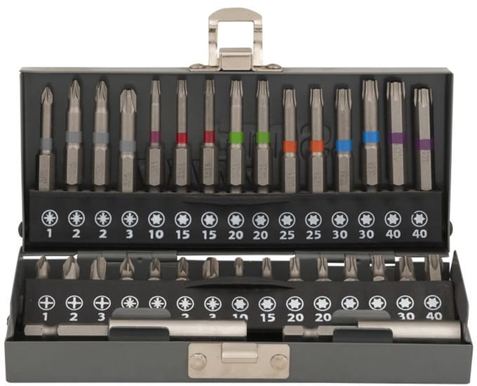 Dynaplus - Professionele bitset - Kleurbandjes - Metalen box - 32-delig