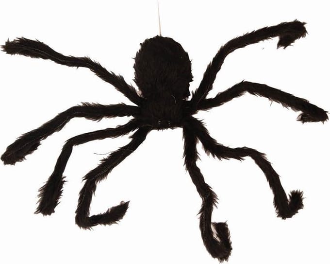 Halloween bewegende decoratie spin 60 cm met licht en geluid