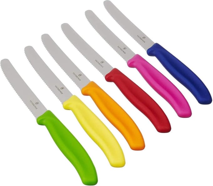 Victorinox Swiss Classic Tomatenmessenset - 11cm - 6-delig - Multicolor - RVS en Kunststof