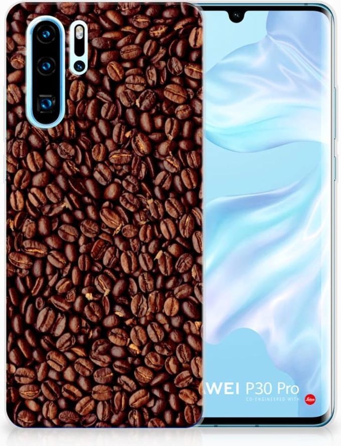 Huawei P30 Pro Siliconen Case Koffiebonen