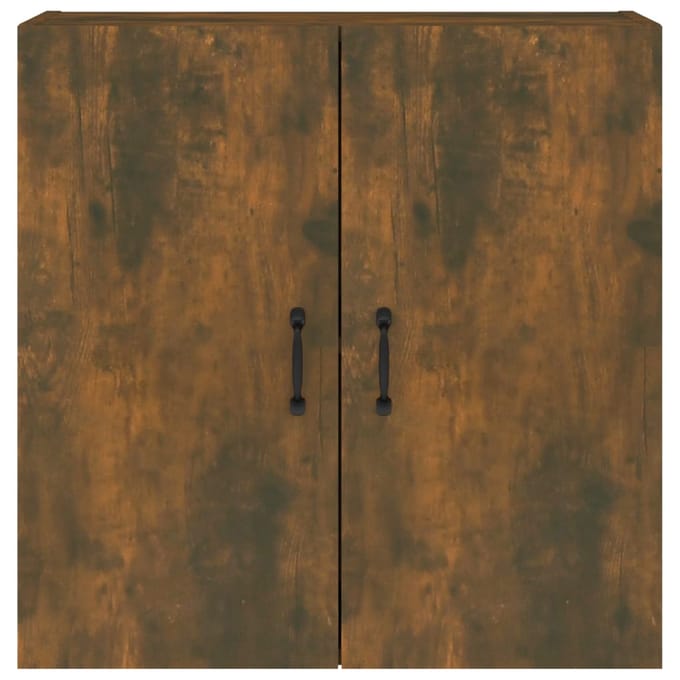 vidaXL - Wandkast - 60x31x60 - cm - bewerkt - hout - gerookt - eikenkleurig