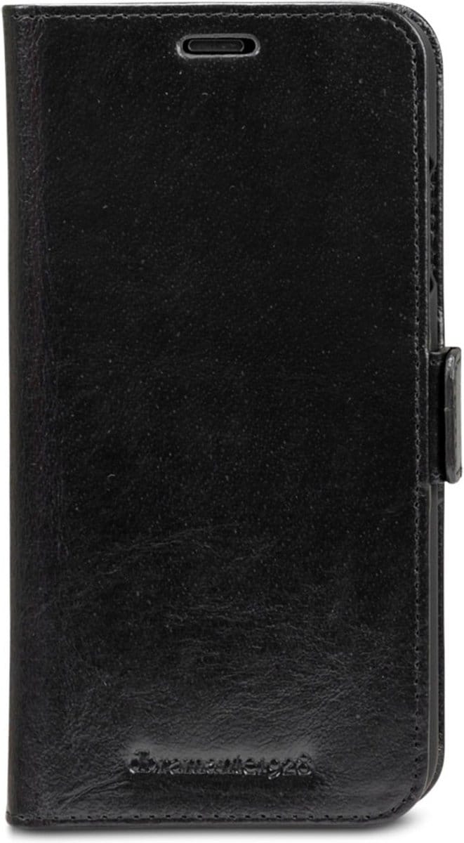 iPhone Xs Max Bookcase hoesje - dbramante1928 - Effen Zwart - Leer