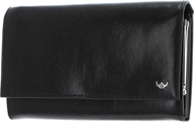 Golden Head Leren portemonnee Colorado RFID Protect Bügelbörse 2801 Schwarz zwart